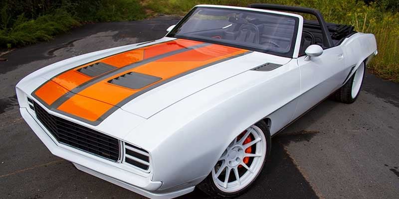  1969 Camaro with 3D Printed Hood Fender and Quarter Grill Vents [Source:  Bowler Transmissions ] 