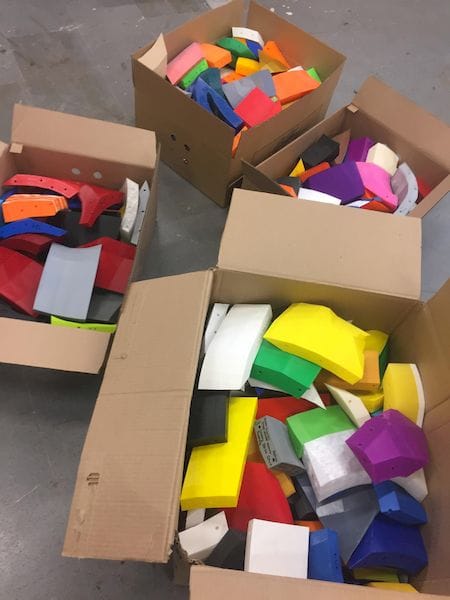  Boxes of 3D printed parts for the Great Duck Project [Source: Reddit] 