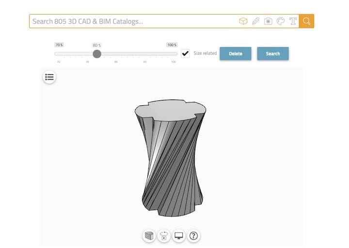  A spiral vase uploaded to perform a “search by shape” in 3Dfind.it [Source: Fabbaloo] 