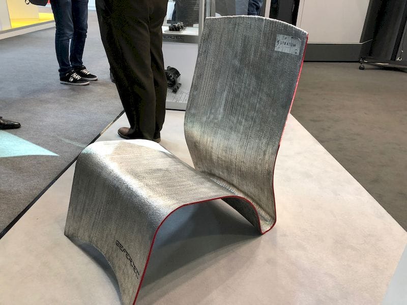  A 3D printed metal chair 