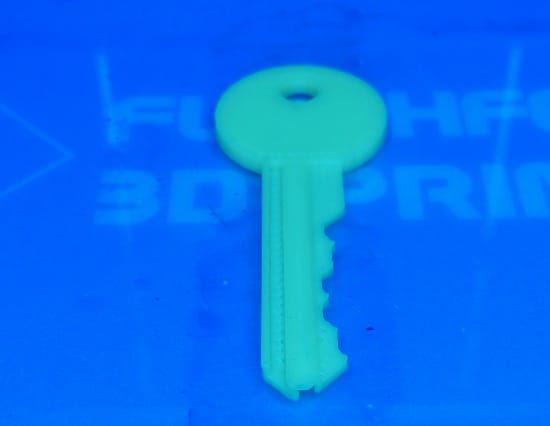 A custom-designed 3D printed key for a Kwikset lock system 