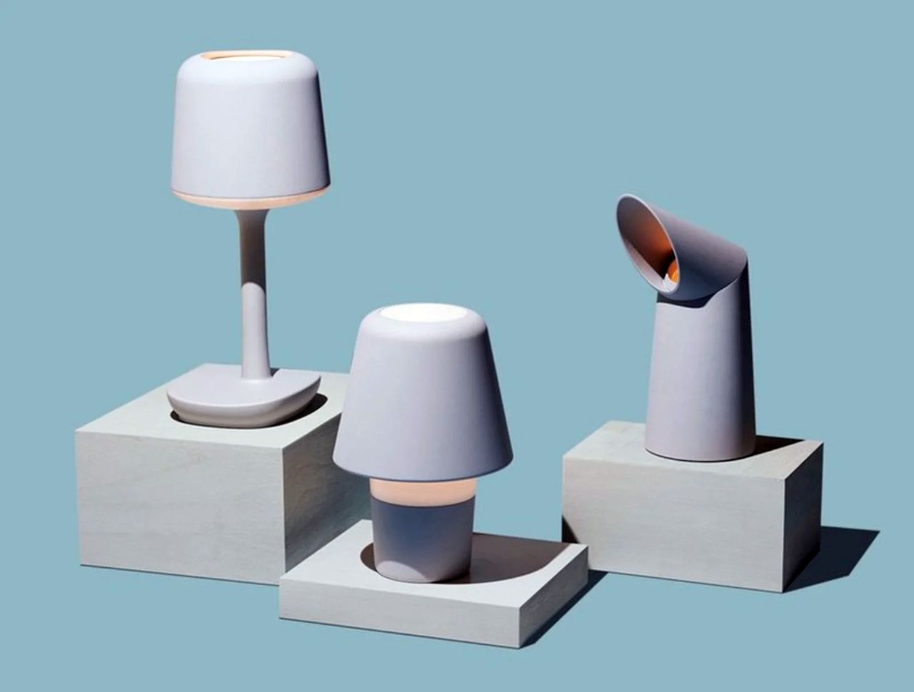  3D-printed lamps from Gantri. (Image courtesy of Gantri.) 