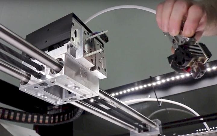  Swapping extruders easily on the very rigid Northworks 600x 3D printer [Source: Northworks] 