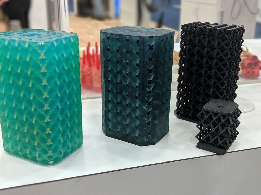  3D printed molds with injection molded lattice structures in a variety of materials [Image: Sarah Goehrke / Fabbaloo] 