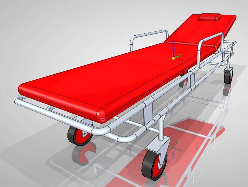  3D Printed Ambulance Stretcher [Source: Hamilton Triana via  GrabCAD ] 