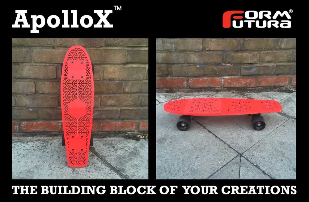  A skateboard made with Formfutura's new ApolloX 3D printer filament 