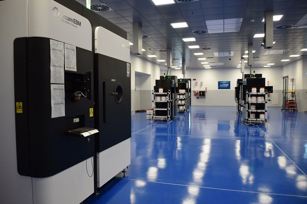   Arcam machines at the Avio Aero, a GE Aviation company, additive manufacturing factory in Cameri, Italy. [Image: Avio Aero]  