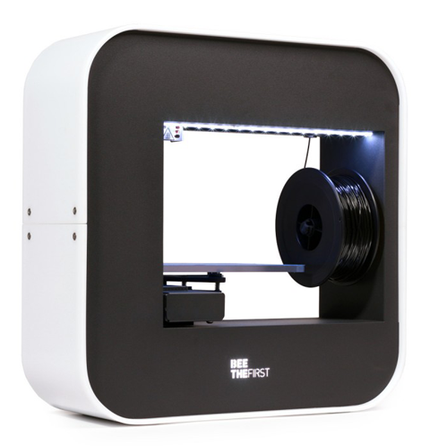  The BEETHEFIRST desktop 3D printer, with a constrained area to hold the filament spool 