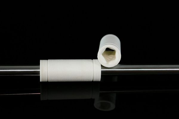  igus’s “point matrix multi-axis” bearing was 3D printed using their unique newly-developed self-lubricating filament called iglide [Source:  Airwolf ] 