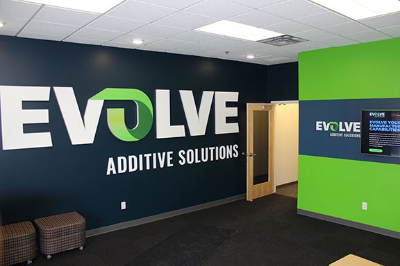  Inside the lobby of the company’s Minneapolis, MN HQ [Image: Evolve Additive Solutions] 