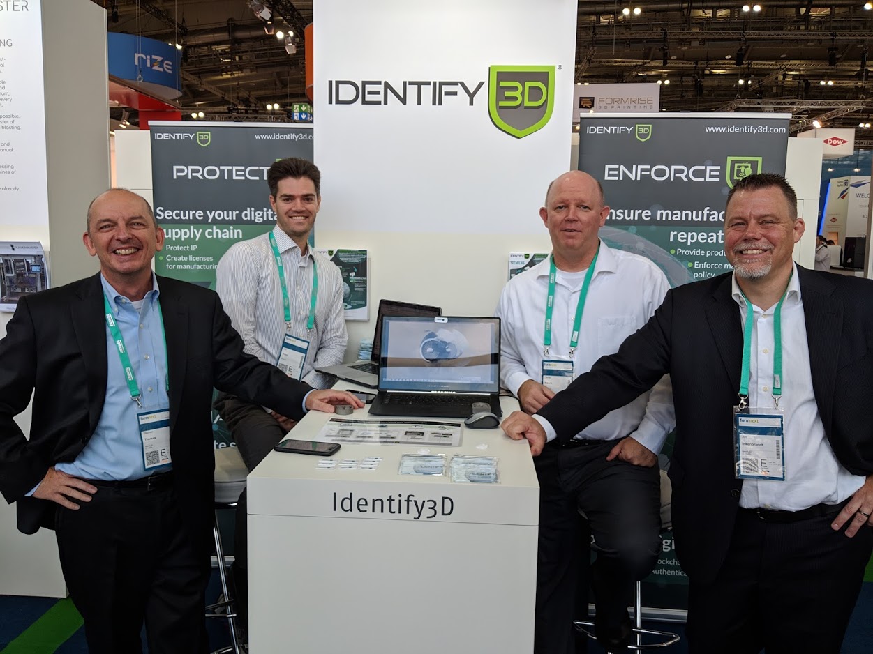  The Identify3D team at formnext 2018 [Image: Fabbaloo] 
