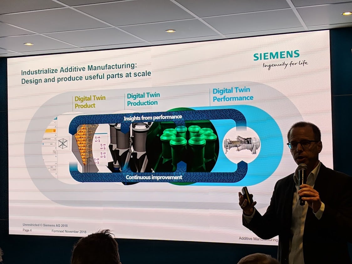  Siemens execs focused on the digital twin in the journey toward industrializing additive manufacturing [Image: Fabbaloo] 