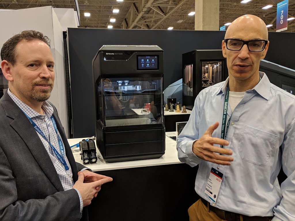  MakerBot’s Forrest Leighton (left) and CEO Nadav Goshen (right) [Image: Fabbaloo] 