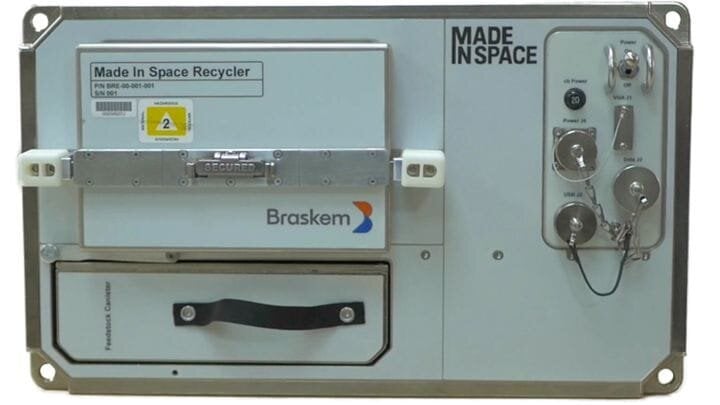  Made in Space’s recycling unit [Source: SolidSmack] 