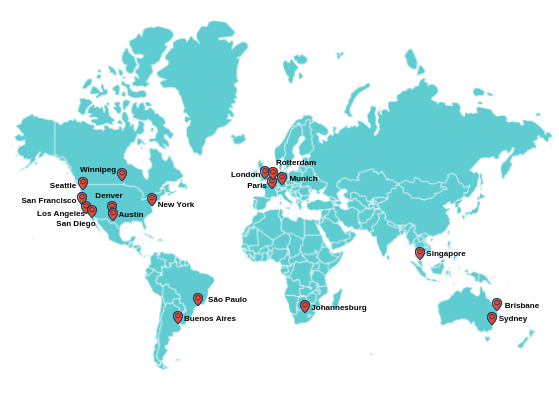  Global chapters of Wi3DP as of December 2018 [Image: Women in 3D Printing] 