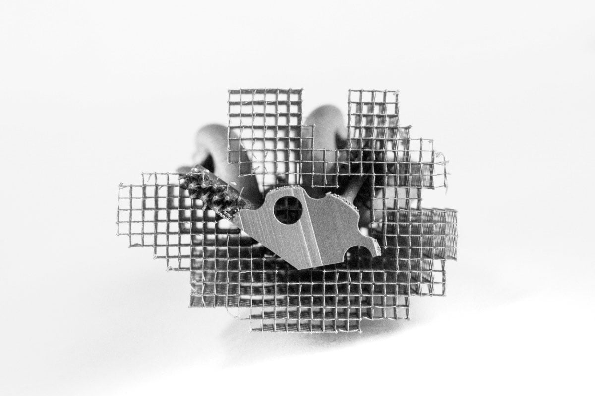  Stainless Steel part 3D printed with e-Stage support structure [Image: Materialise] 