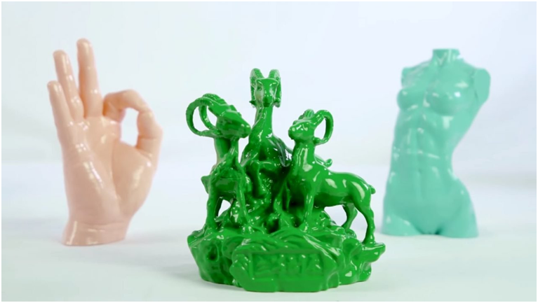  [Art 3D Printed Using PLA Plastics / Source: Polymaker]   