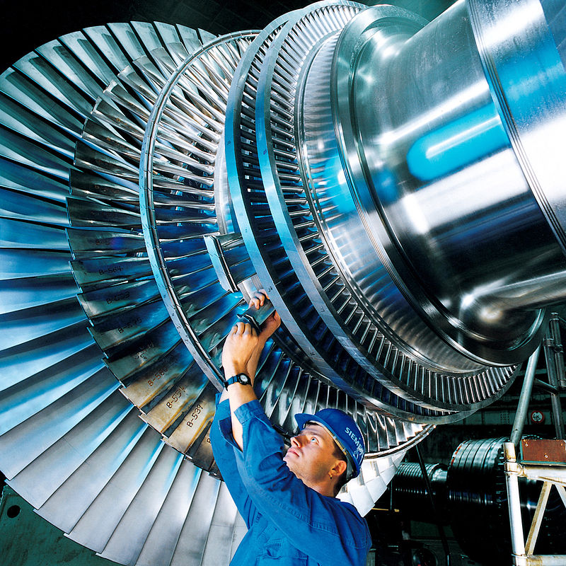  Siemens turbine [Image via  Wikipedia ] 