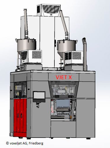  A rendering of a VJET X 3D printer for “additive mass manufacturing” [Image: voxeljet] 