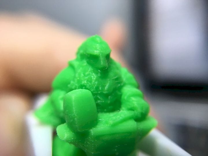  18mm figurine 3D printed with an adapted airbrush nozzle [Source: Well Engineered] 