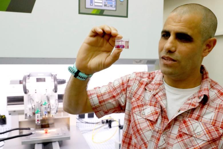  Professor Tal Dvir, who led the research, stressed the importance of the heart's being made with a patient's own cells and biological materials in order to eliminate the risk of implant rejection. [Image: AFP via Straits Times] 