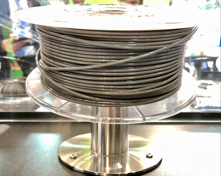  Steel-reinforced 3D printing filament from BASF. You would be surprised how heavy this spool is! 