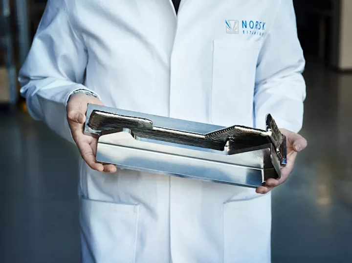  A part 3Dprinted by Norsk Titanium for Boeing. (Image courtesy of Norsk.) 