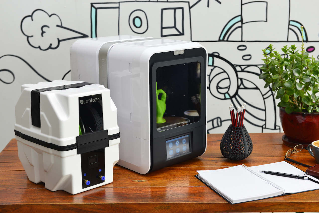  The Bunker, a 3D printer filament management system 