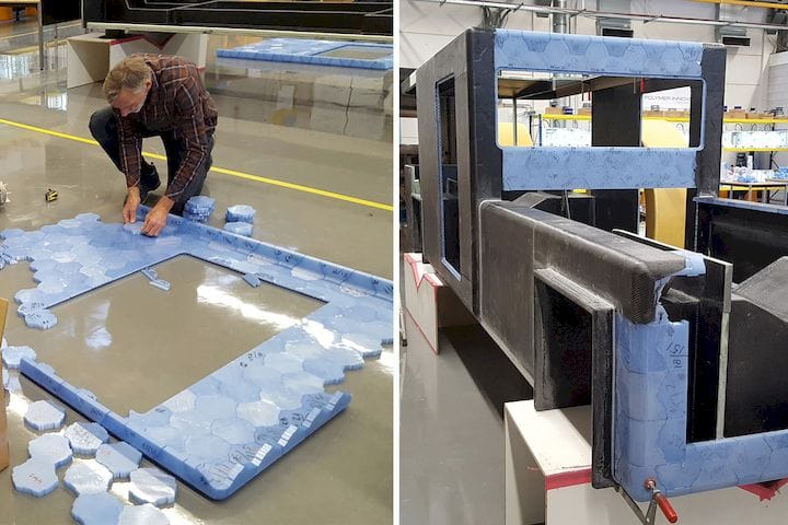  Assembling the Solar Voyager using 3D printed blocks from recycled material [Source: Clean2Antarctica] 