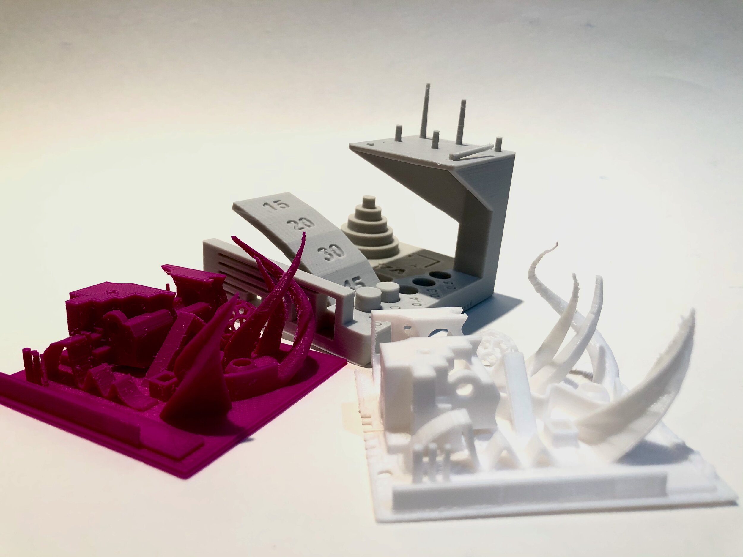  Some more complex test objects for calibrating a 3D printer [Source: Fabbaloo] 