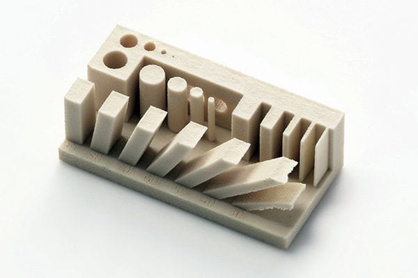  Test 3D print showing the capabilities of a new ceramic material [Source: Canon] 