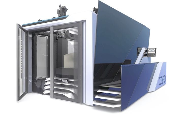  A rendering of the CFAM Prime, CEAD’s first continuous fiber 3D printer. (Image courtesy of CEADgroup.) 