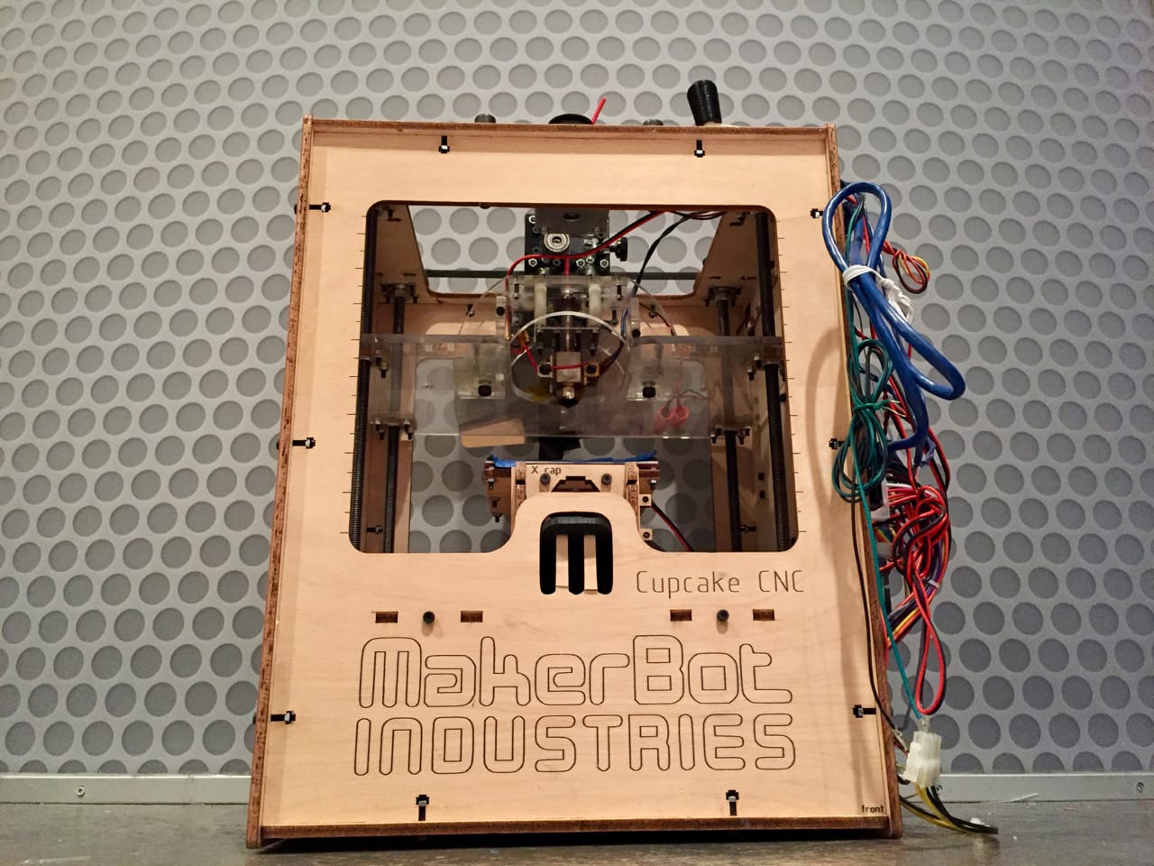  The original MakerBot CupCake desktop 3D printer, made from a kit of very small parts 