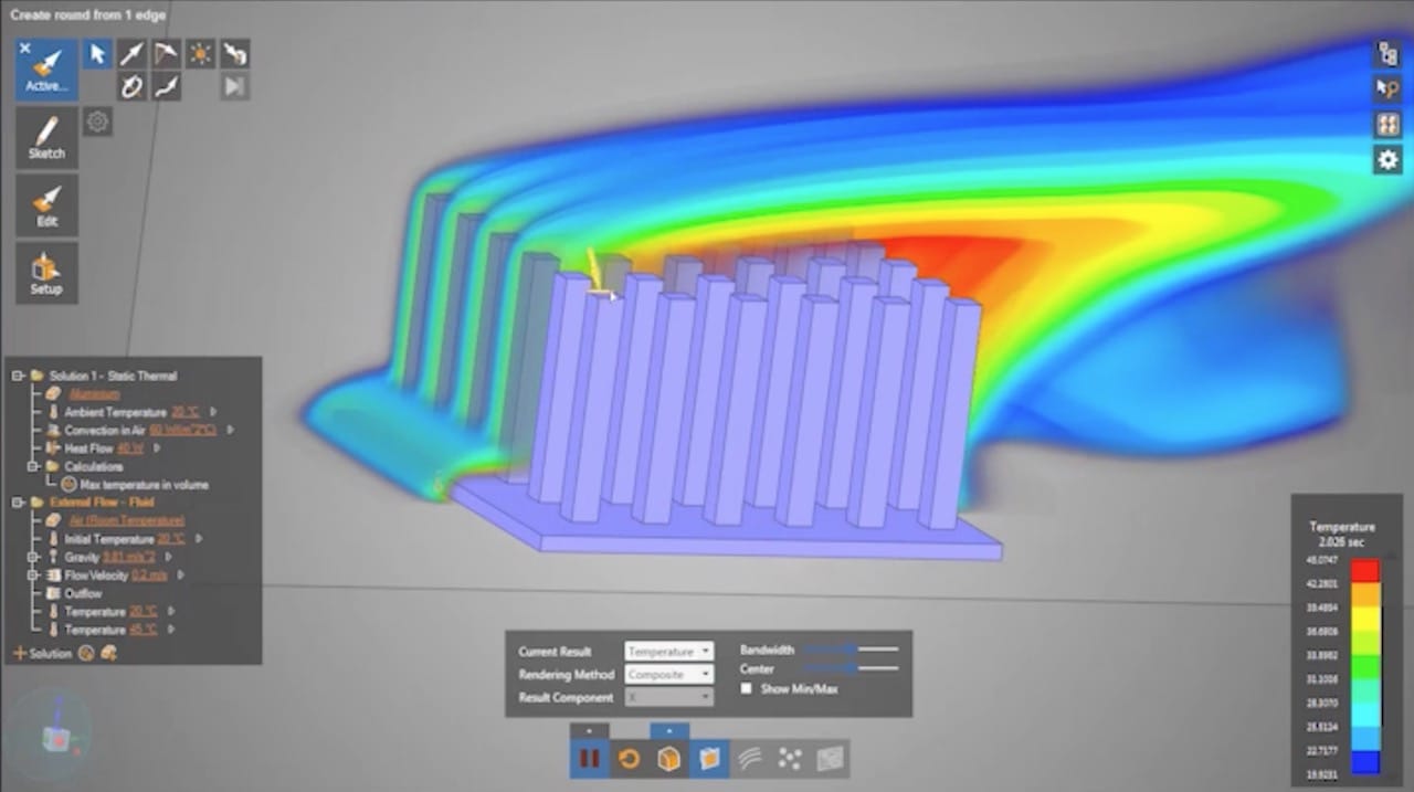 Real time fluid flow simulation in ANSYS Discovery Live 