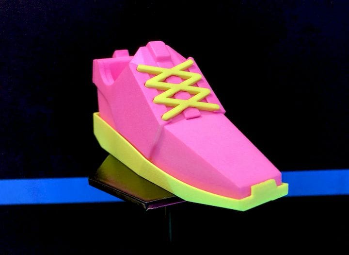  A neon colored 3D print made by DyeMansion [Source: Fabbaloo] 