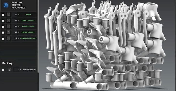  Maximum stacking of printable parts within a 3D print job [Source: FabPilot] 
