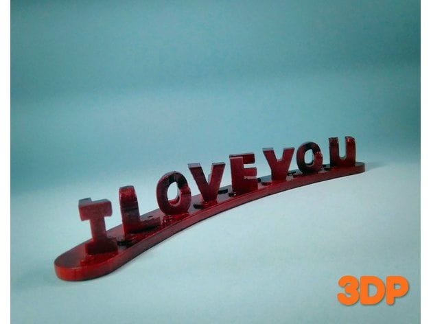  It’s “I Love You”, and more [Source: Thingiverse] 