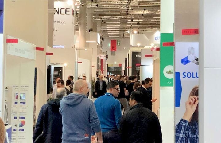  A look down one of dozens of large aisles at Formnext 2019 [Source: Fabbaloo] 