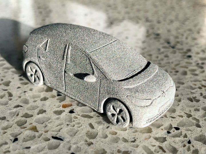  A 3D printed version of Volkswagen’s new ID.3 electric vehicle, made by GKN [Source: Fabbaloo] 