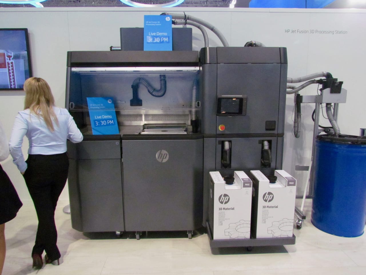  HP's MJF 3D printing system on display  