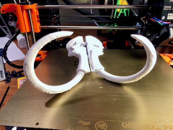  Partially 3D printing Mammoth skeleton from the Smithsonian [Source: Fabbaloo] 