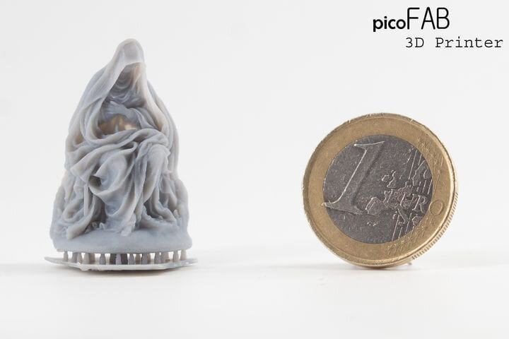  Sample 3D print from the PicoFAB resin 3D printer [Source: Lumi Industries] 