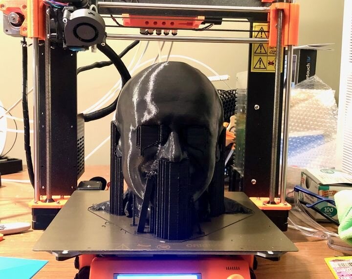 Long 30-hour 3D print of a head using Fiberlogy’s R PLA material [Source: Fabbaloo]