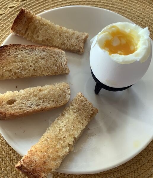 Eating the Dipping Eggs from a 3D printed cup [Source: Fabbaloo]
