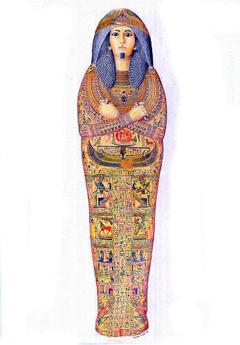  Nesyamun, an Egyptian mummy [Source:  Tomohawk  - Own work, CC BY-SA 3.0] 
