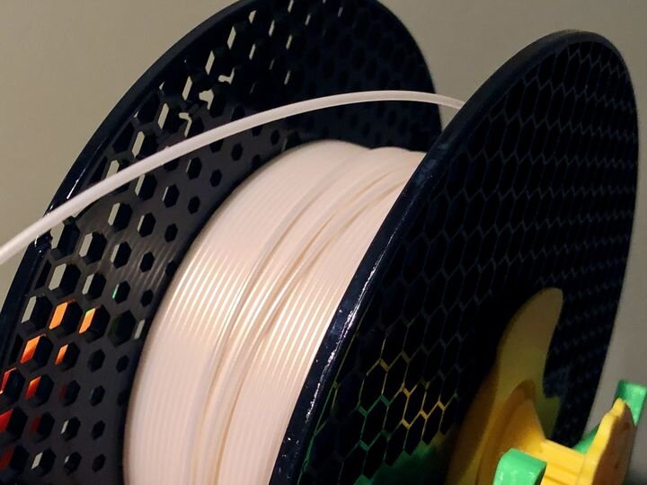  A spool of fine Prusament 3D printer filament. Note how regular the windings appear [Source: Fabbaloo] 