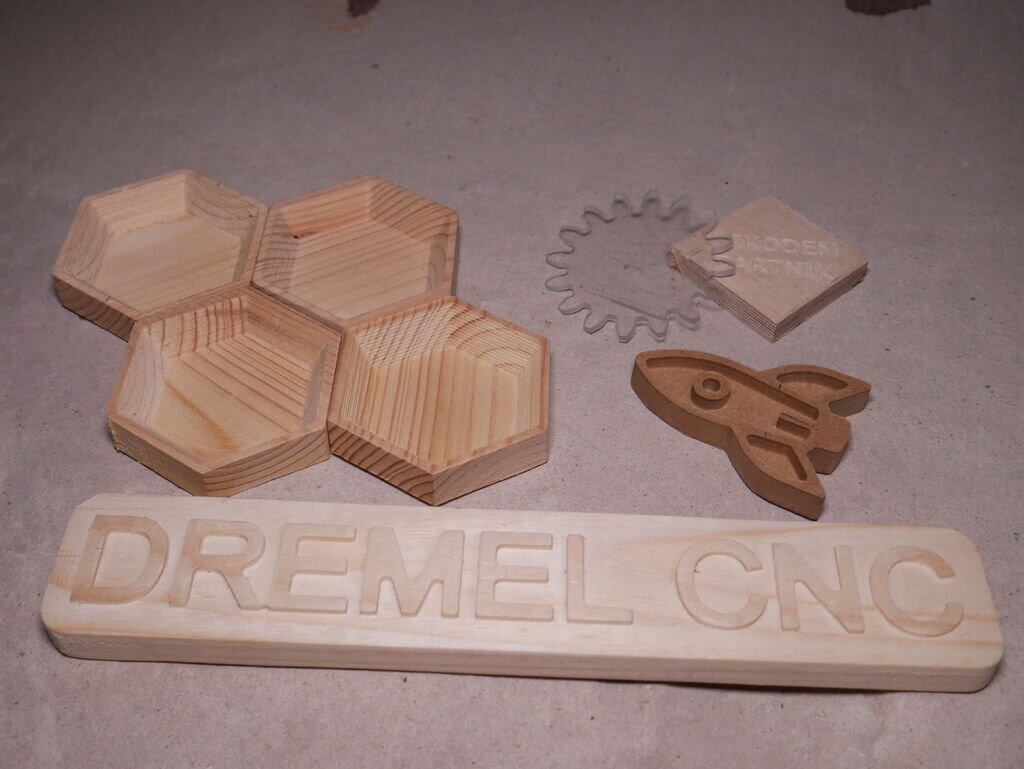  Sample cuts from the Dremel CNC [Source: Instructables] 