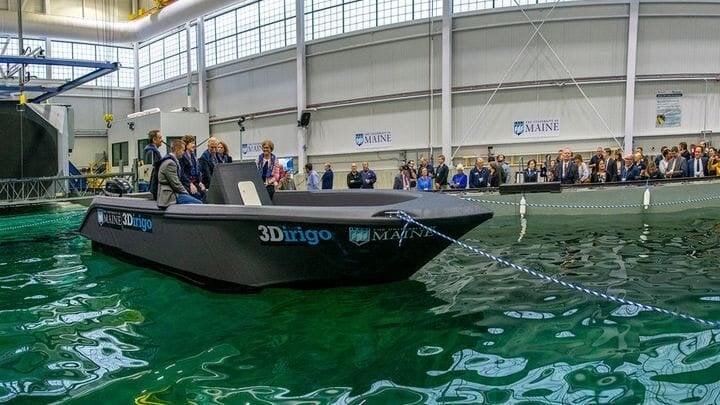  A full-size 3D printed boat [Source: SolidSmack] 