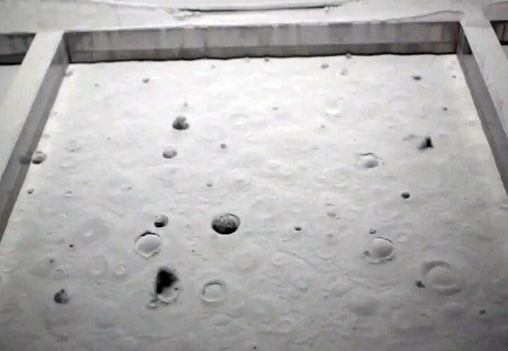  A very bubbly metal powder bed [Source: YouTube] 