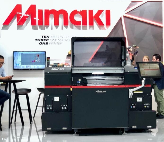  Mimaki displaying one of their powerful full-color 3D printers [Source: Fabbaloo] 